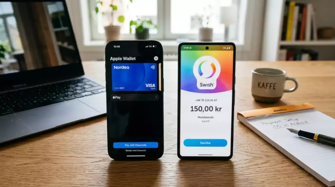 Apple Pay och Swish på smartphones
