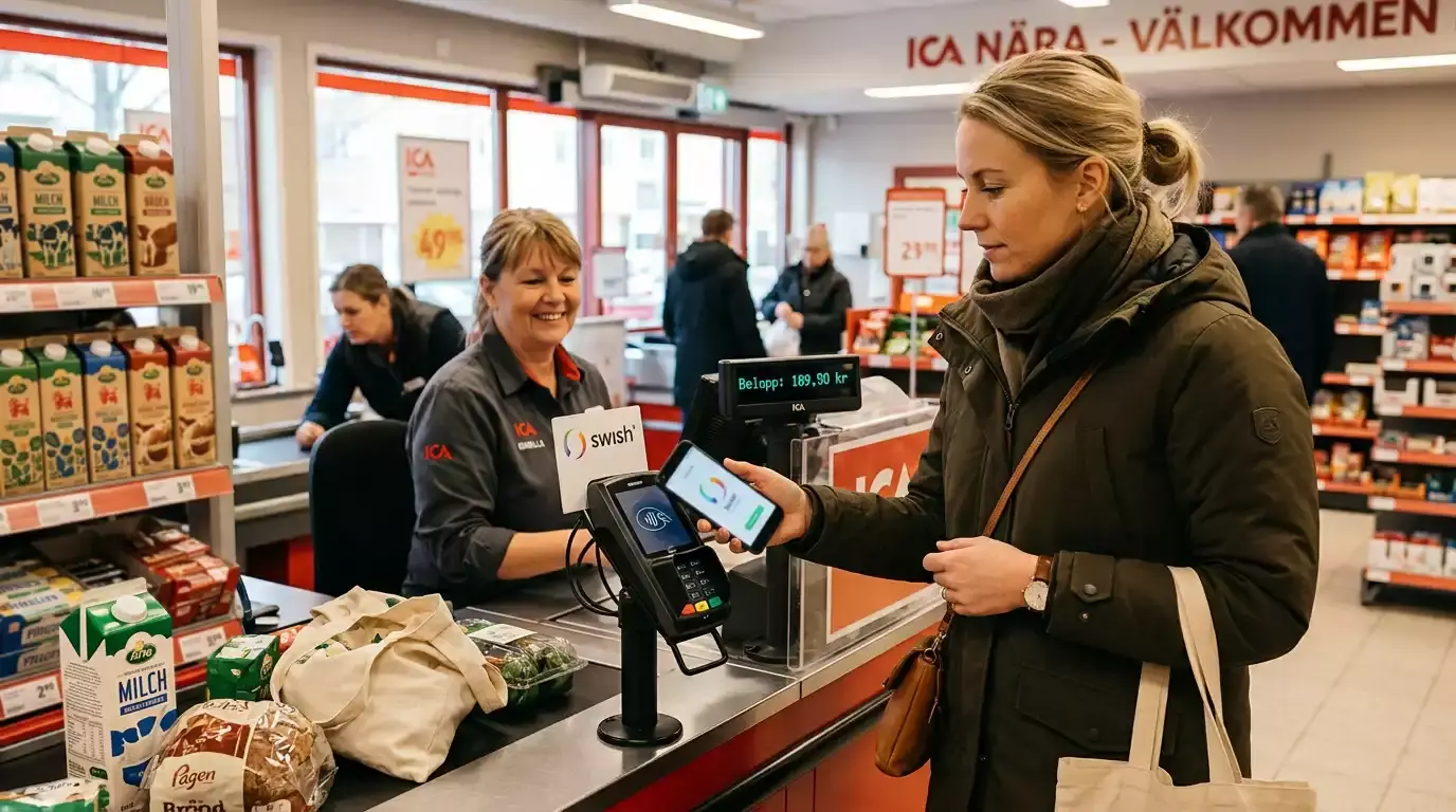 Digital betalning via mobilplånbok i Sverige