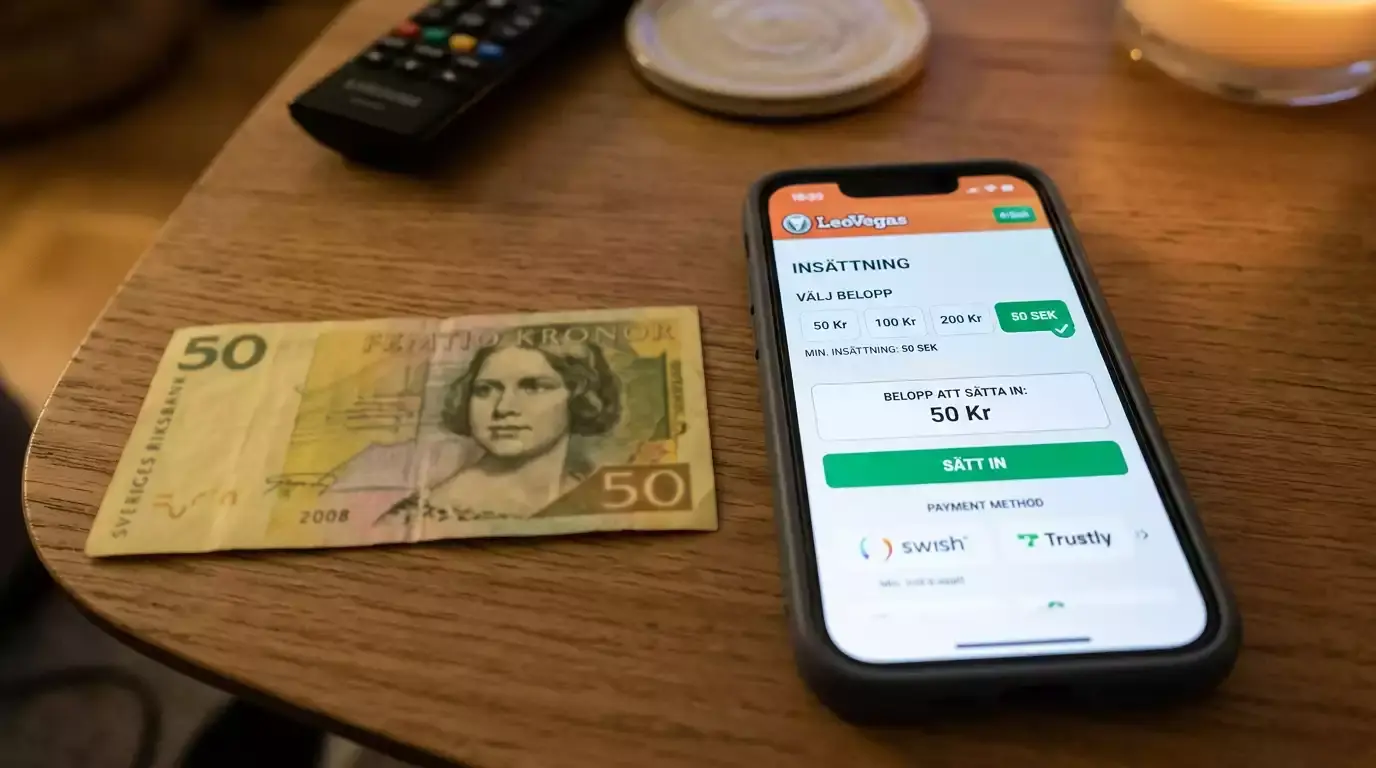 Jämförelse av minsta insättning på Swish-casinon