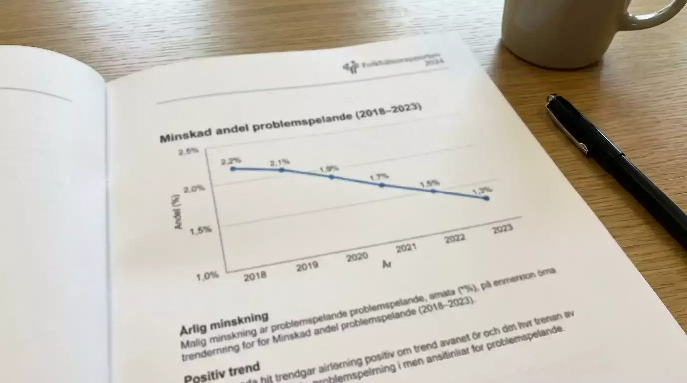 Minskat problemspelande i statistiken