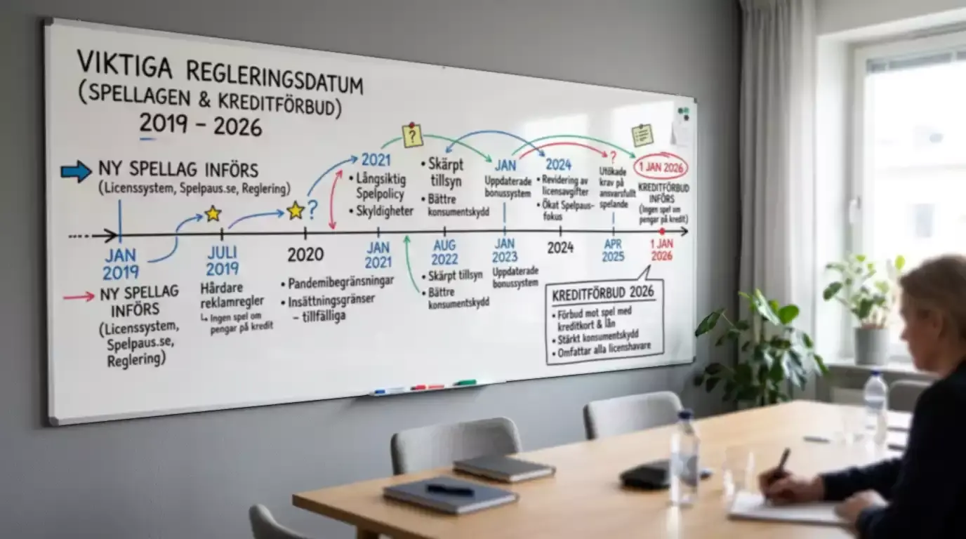 Tidslinje över regeländringar 2019-2026
