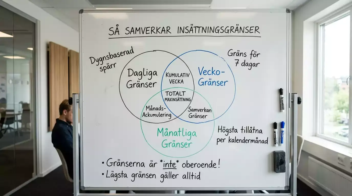 Insättningsgräns och limiter för Swish på casino