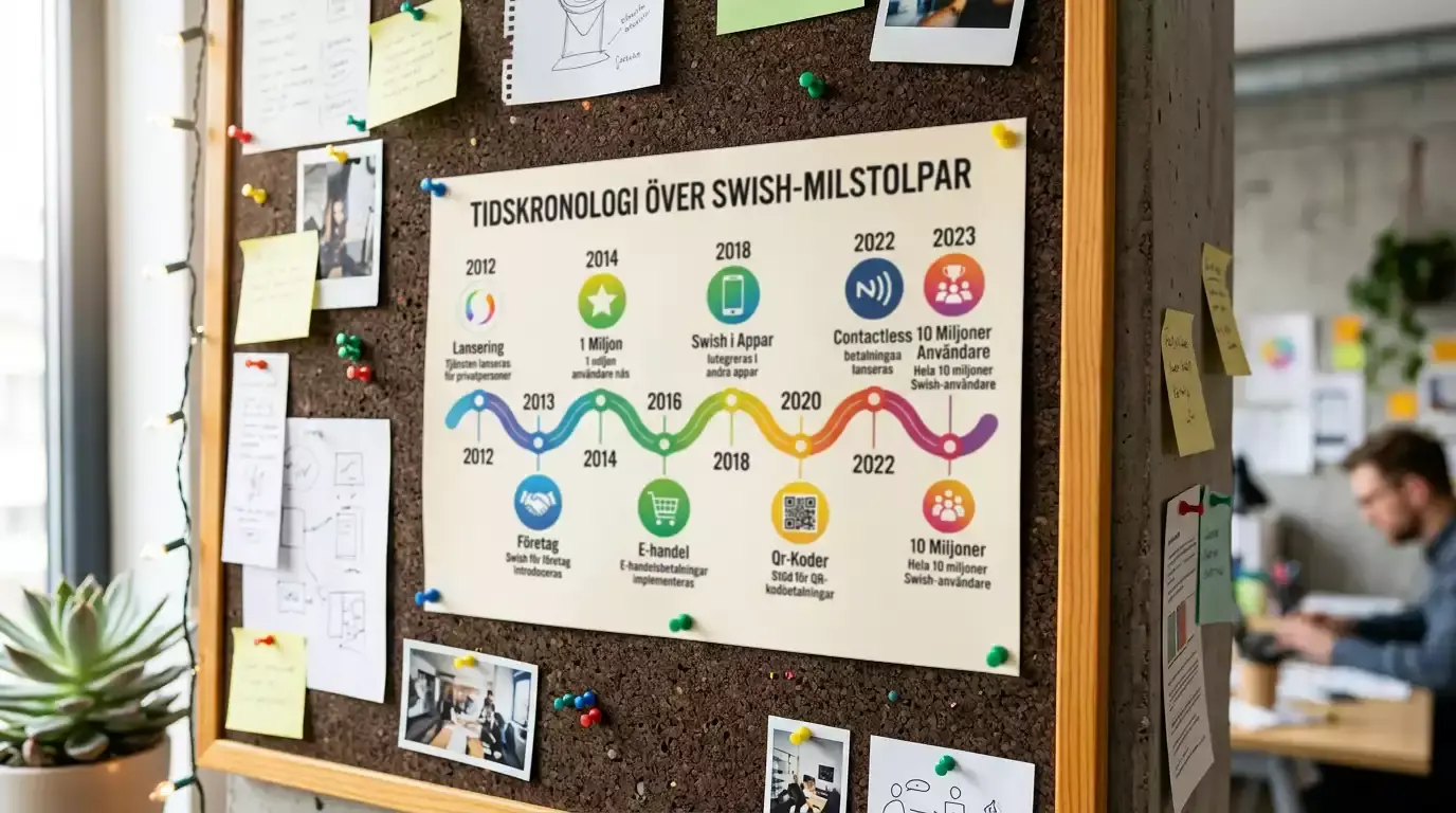 Swish tillväxttidslinje från 2012 till 2026