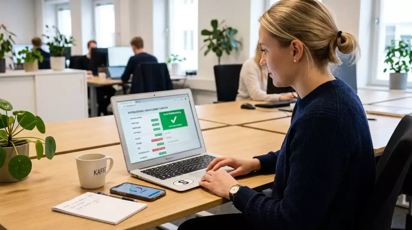 Kontroll av Swish driftstatus online