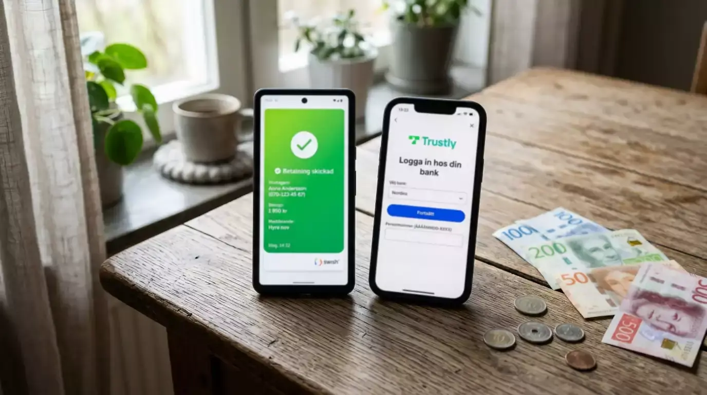 Hastighetsjämförelse mellan Swish och Trustly vid casinobetalning