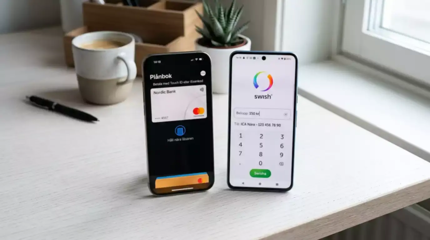 Swish och Apple Pay som betalningsmetoder på casino